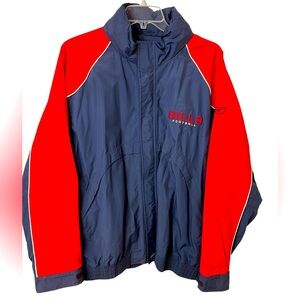 REEBOX NFL TEAM APPAREL MENS JACKET SIZE XL HAS A HOODIE IN THE NECK.